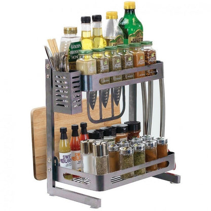 2 Tier Metal Kitchen Spice Rack Countertop Storage Organizer My Store