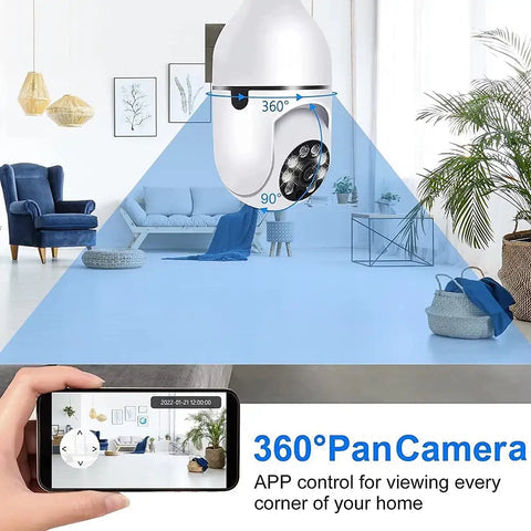 360 Rotating Wireless Panoramic Night Vision Security Camera My Store