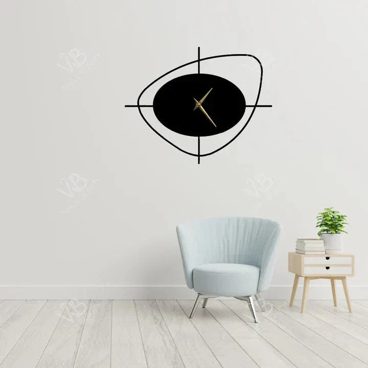 Stylish Oval 3D Wall Clock