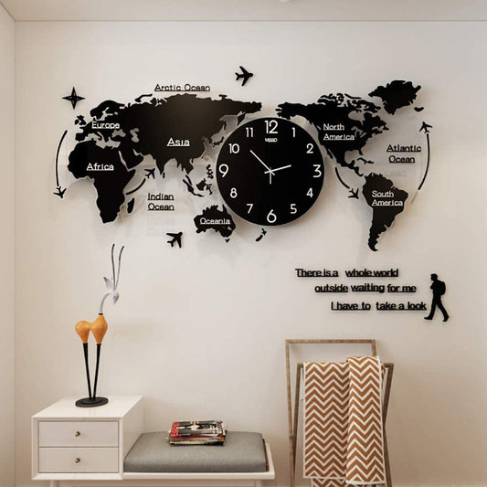 3D Acrylic World Map Wall Art