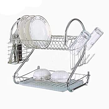 2-Tier Stainless Steel Dish Drainer Rack My Store