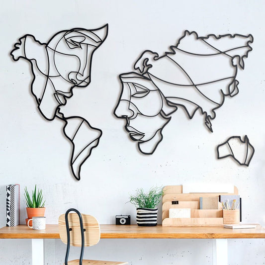 Faces of The World Map