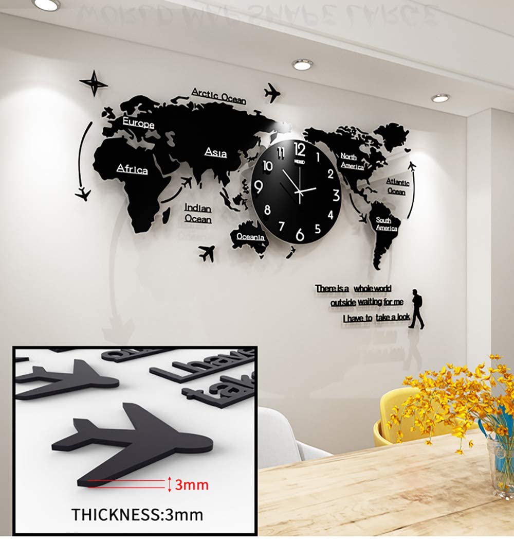 3D Acrylic World Map Wall Art