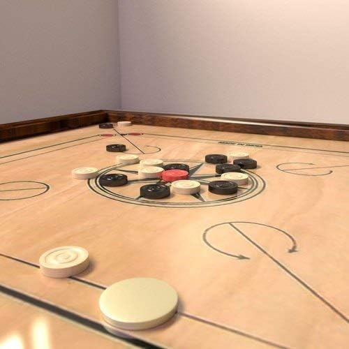 TS PLAYY Professional Carom Board 32 Inch Matte Finish with Free Coins, Striker and Boric Powder Essalan Shop