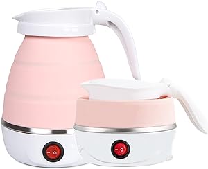 Travel Foldable Electric Kettle, Collapsible Food Grade Silicone Small Kettle Boiling water Essalan Shop