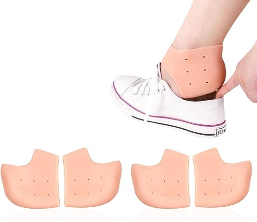 Silicone Gel Heel Pad Socks for Pain Relief for Men and Women (HEEL SOCKS) 35dhs Size Essalan Shop