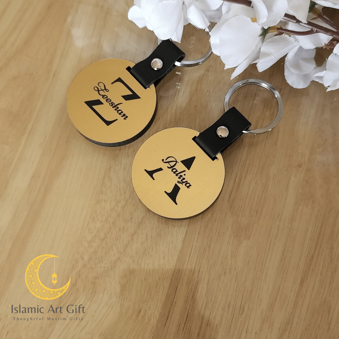 Golden Personalized Keychain - Set of 2pcs