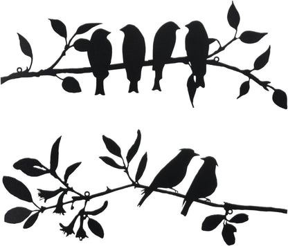 6 Birds on Branch Wall Decor