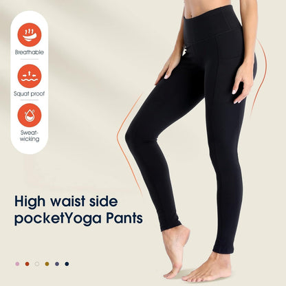 Essalan Women’s Yoga Pants with Side Pockets My Store