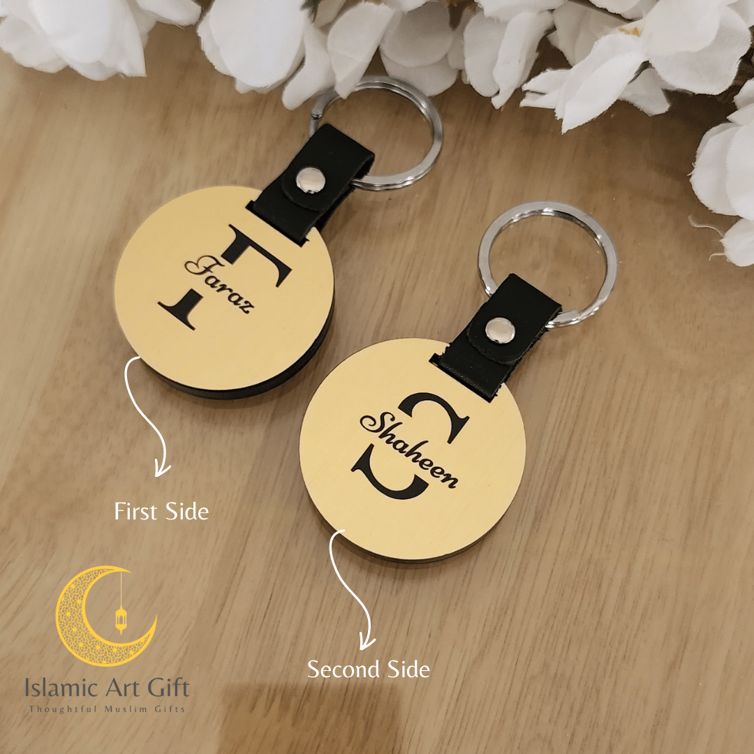 Golden Personalized Keychain - Set of 2pcs