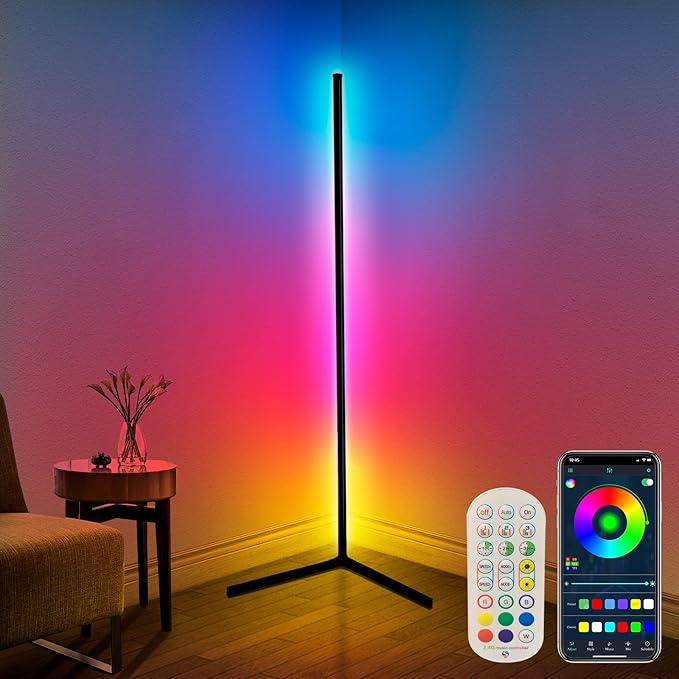 LED Corner Floor Lamp with Remote Control My Store