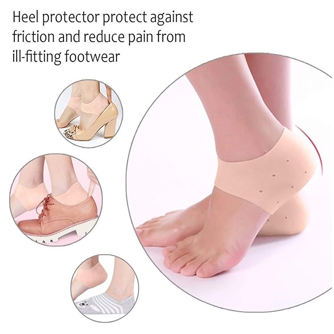 Silicone Gel Heel Pad Socks for Pain Relief for Men and Women (HEEL SOCKS) Essalan Shop