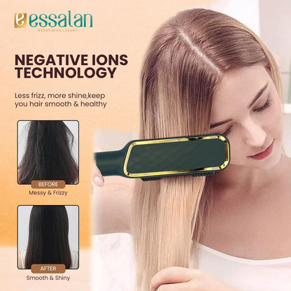 Essalan 3-in-1 Hair Straightener Brush with Built-in Comb Essalan Shop