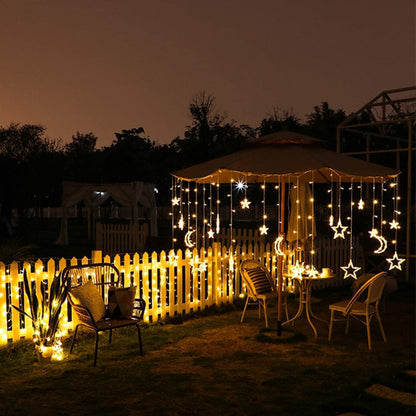 Moon Star LED Curtain String Light Warm White My Store