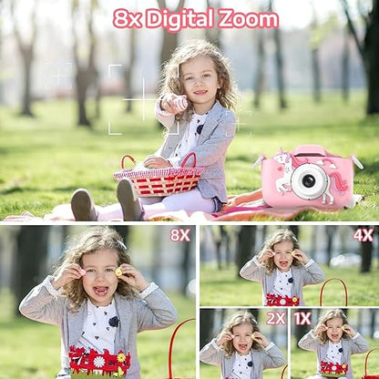 Digital Video Camera with Cute Silicone Cover Portable Child Unicorn Toy Essalan Shop