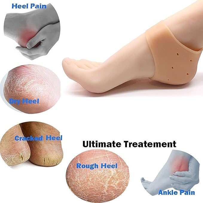 Silicone Gel Heel Pad Socks for Pain Relief for Men and Women (HEEL SOCKS) Essalan Shop