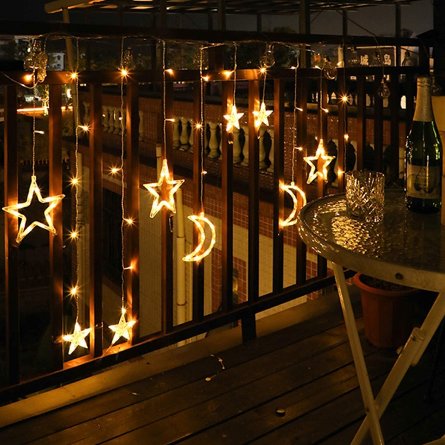 Moon Star LED Curtain String Light Warm White My Store