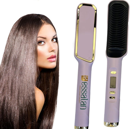 Essalan 3-in-1 Hair Straightener Brush with Built-in Comb Essalan Shop