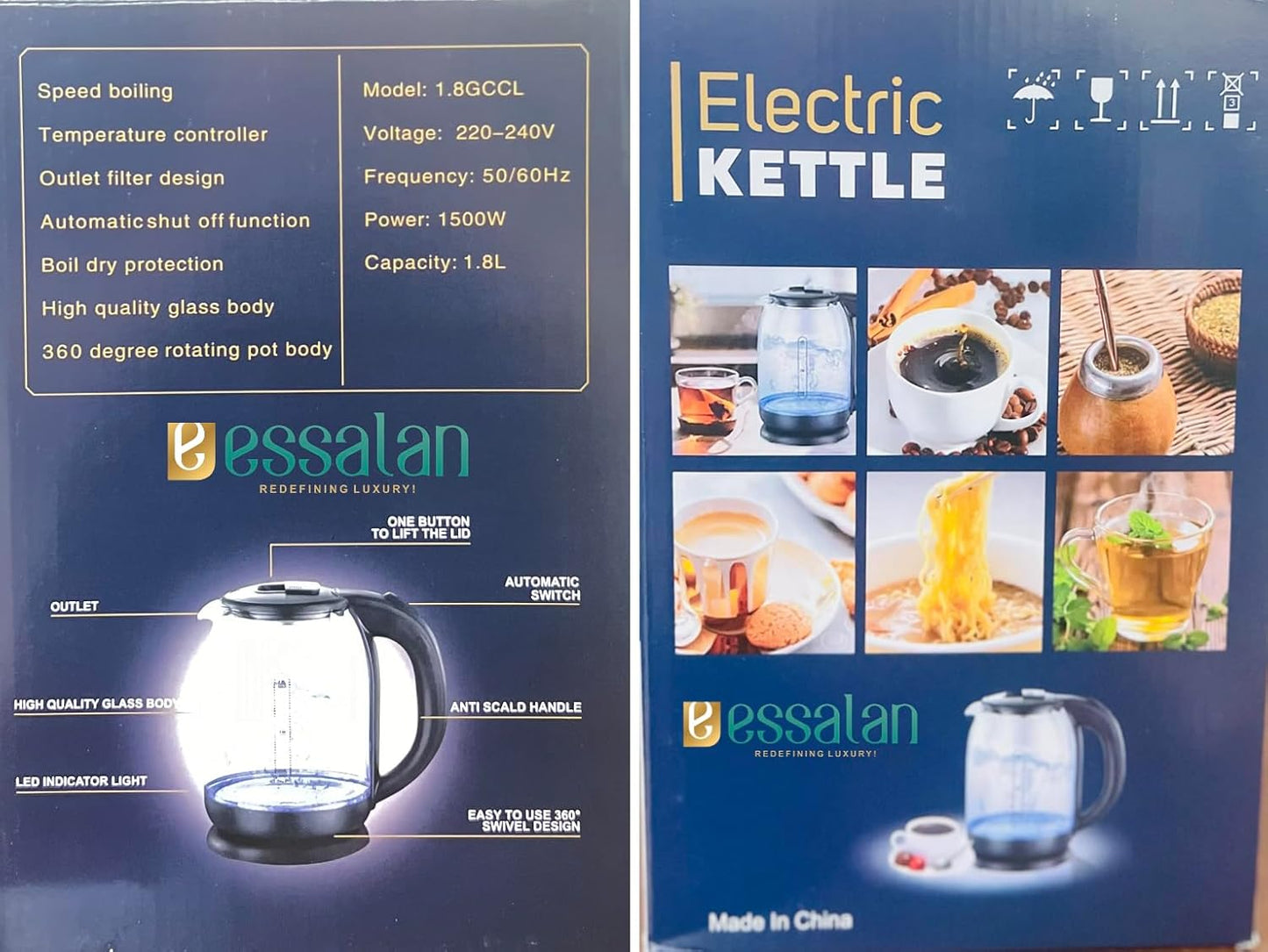 Electric Glass Kettle By Essalan My Store