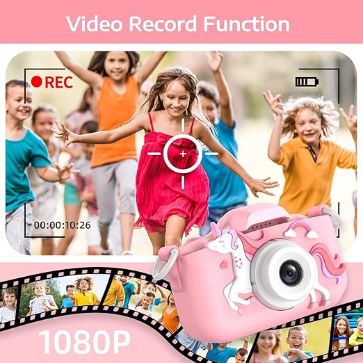 Digital Video Camera with Cute Silicone Cover Portable Child Unicorn Toy Essalan Shop