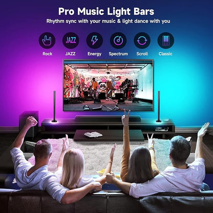 Smart LED Light Bars, RGB Light Bar TV Ambient Lighting, WiFi TV Backlights with Music Sync for Gaming, Party, PC, TV, Room Decor Essalan Shop