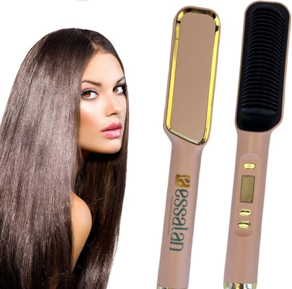 Essalan 3-in-1 Hair Straightener Brush with Built-in Comb Essalan Shop