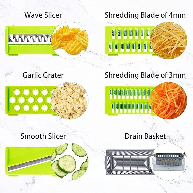 GRAVIT 12-in-1 Multi-Functional Vegetable Chopper Essalan Shop