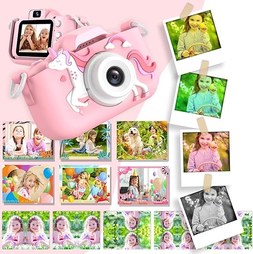 Digital Video Camera with Cute Silicone Cover Portable Child Unicorn Toy Essalan Shop