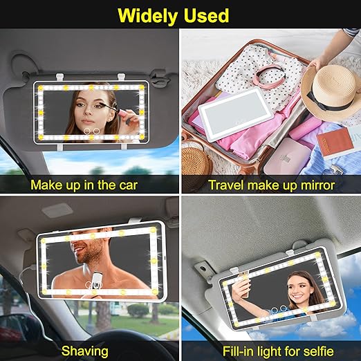 ViLSOM Car Vanity Mirror With Lights Essalan Shop