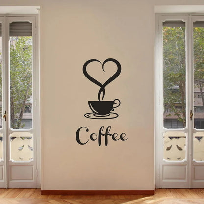 Coffee Cup With Heart Wall Art