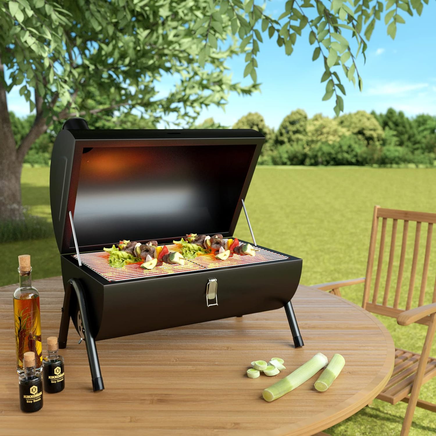 Portable Charcoal Grill for Versatile Outdoor Cooking