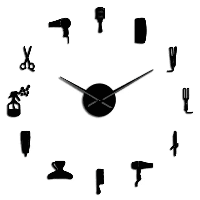 Wall Clock DIY Barber Shop