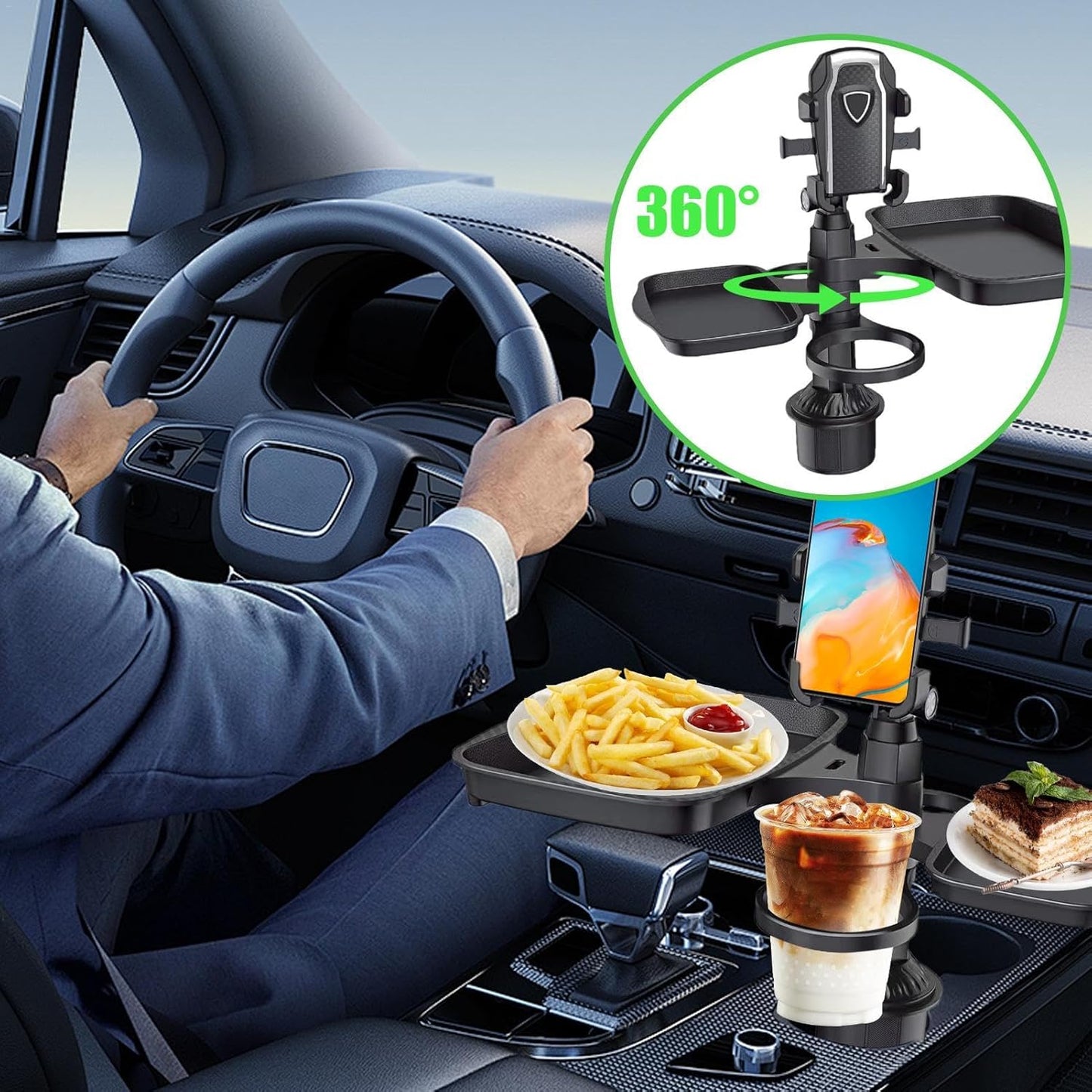 The Ultimate 4-in-1 Car Cup Holder Expander