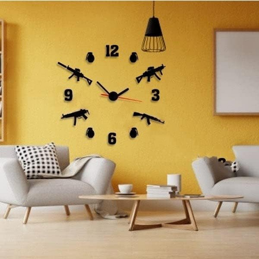 Tactical Guns DIY Acrylic Wall Clock