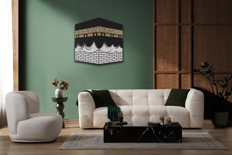 3D Islamic Wall Art of the Kaaba – Handmade Home Décor