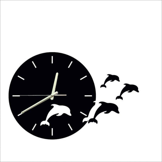 Jumping Dolphins 3D Wall Clock