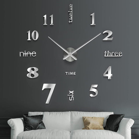 English Counting DIY Acrylic Wall Clock