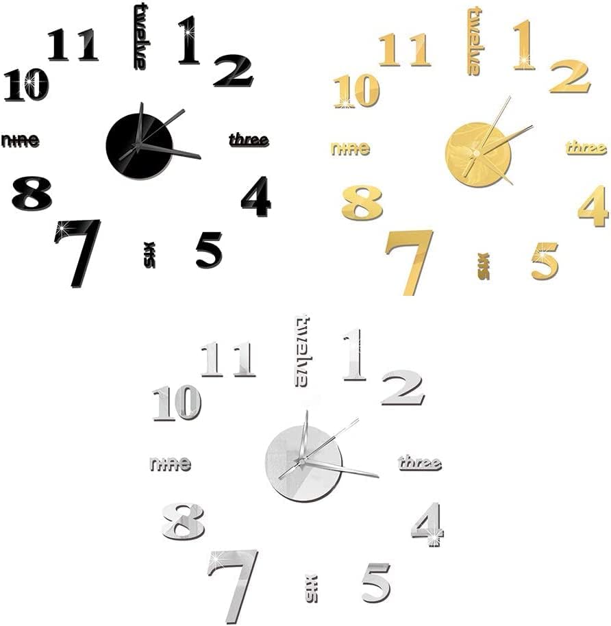 English Counting DIY Acrylic Wall Clock