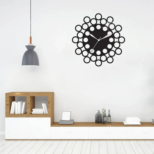 Round Circles 3D Wall Clock