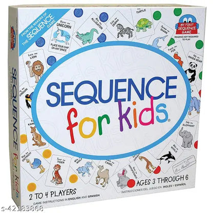 Sequence Board Game for Kids with Board, Cards and Coin My Store